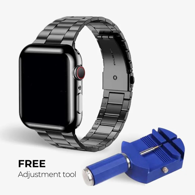 Edelstahl-Uhrenarmband mit Gehäuse