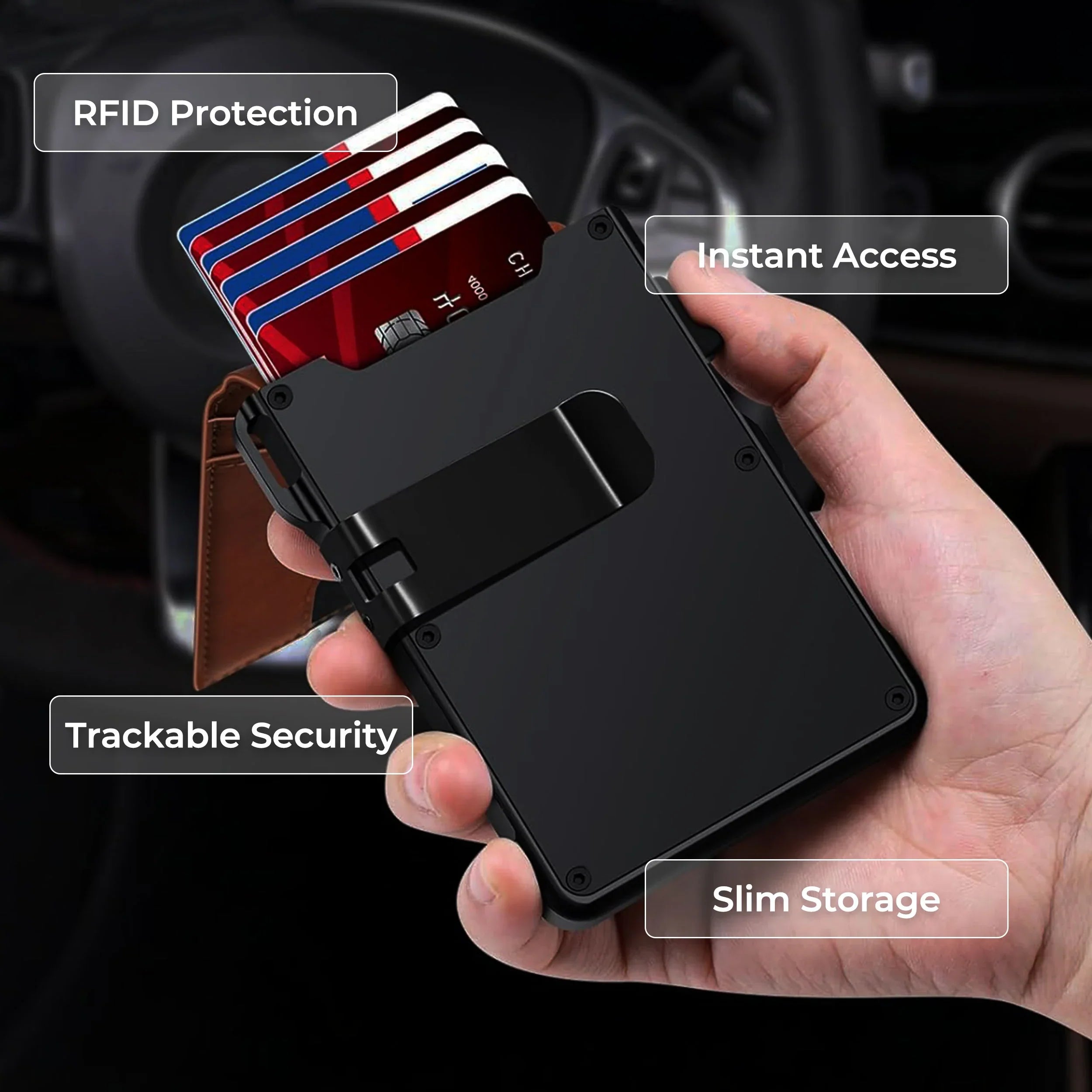 Luxuriöse Airtag Geldbörse